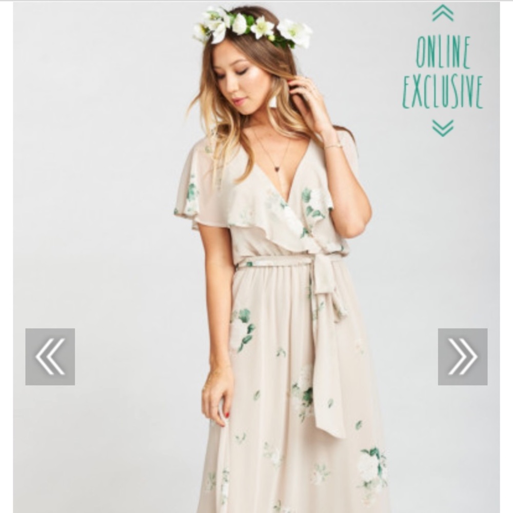 Show Me Your MuMu Audrey Maxi Dress- Bouquet toss.